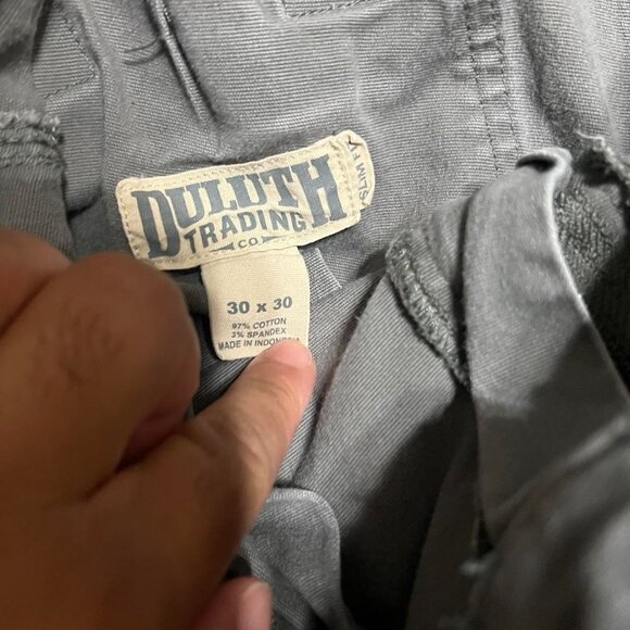 Duluth Trading Flex Fire Hose Pants Size 30x30 Slim Fit Cargo Work Pants Gray - Picture 6 of 8